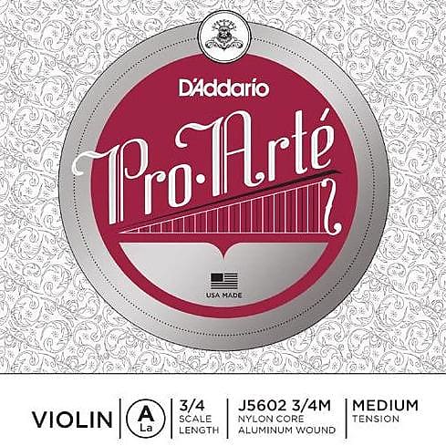 D'addario J5602-3/4M D'Addario Pro-Arte Violin Single A String, 3/4 Scale, Medium Tension image 1