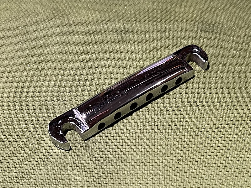 Vintage 1970's Gibson Guitar Stoptail Tailpiece Chrome Circa Reverb