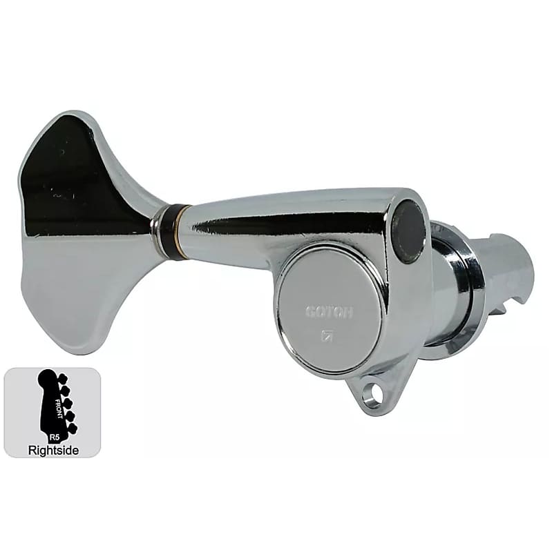 GOTOH GB707 Compact Bass Tuning Machines Tuners 5R Chrome Reverb