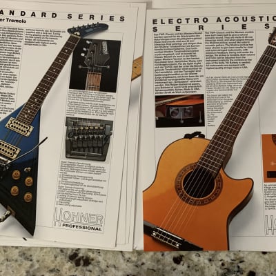 Hohner Guitar Brochure V Headless Prince 80’s - 90’s image 8