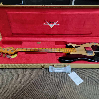 Fender Custom Shop '58 Precision Bass Relic - Black paint over 3 Tone Sunburst image 15