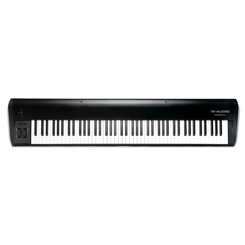 M-Audio Hammer 88 Velocity-Sensitive Fully-Weighted 88-Keys Keyboard Controller with USB -MIDI Connection and Multiple Keyboard Zones image 1