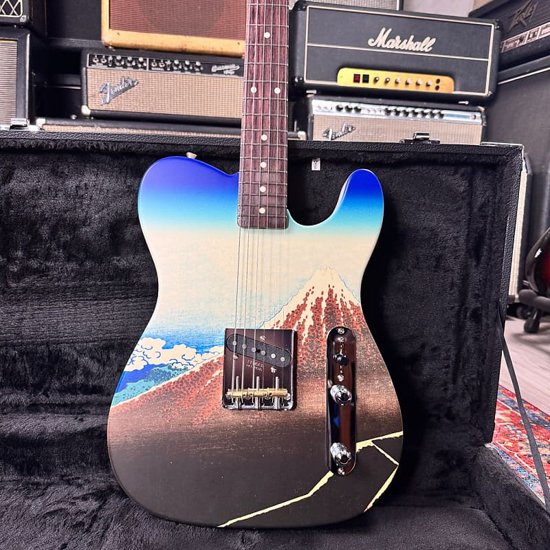 Squier by Fender 浮世絵 2024 Fender Japan Art Canvas Esquire by Katsushika Hokusai