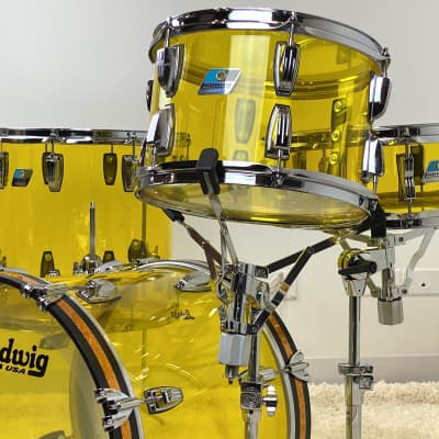 Ludwig 18/12/14/5x14" Vistalite Jazzette Drum Set - Yellow Vistalite w/ Exclusive 18" BD! image 1