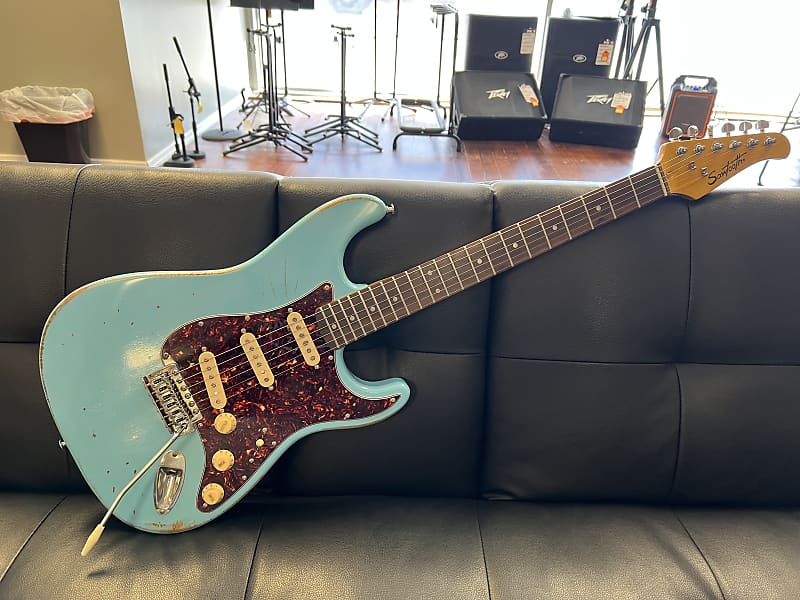 Sawtooth ES Relic - Aero Blue with Tortoise Pickguard