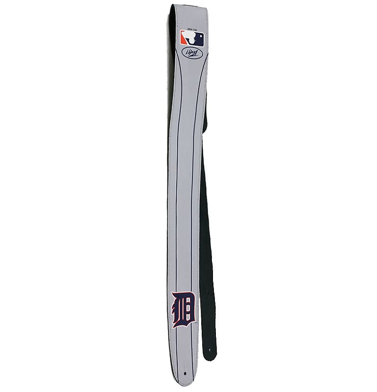 Peavey MLB Baseball Detroit Tigers Logo Electric or Acoustic Leather Guitar Strap image 1
