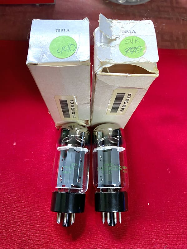 Philips ECG 7581a Matched Pair NOS 1985 tubes 7581