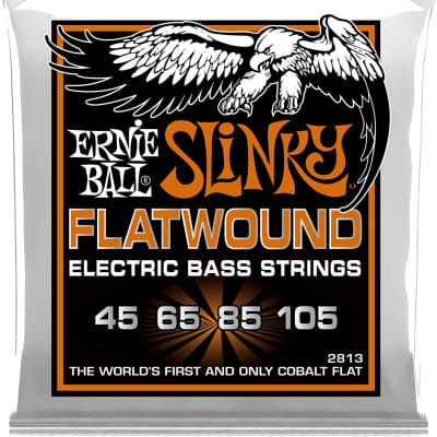 Ernie Ball Hybrid Slinky Flatwound Bass Guitar Strings, 45-105 Gauge (P02813) image 1