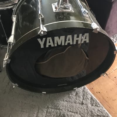 Yamaha Stage Custom Birch (ONLY 3 PC)  ((Forest Green Wrap)) image 2