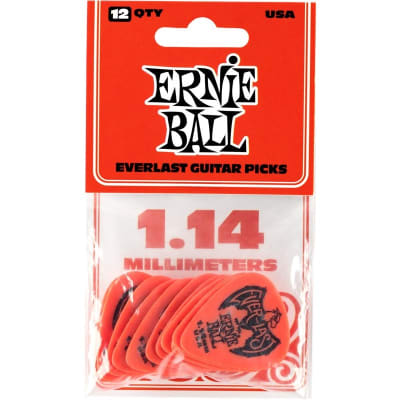 Ernie Ball 9194 Everlast Pick, 1.14mm, Red, 12 Pack image 2
