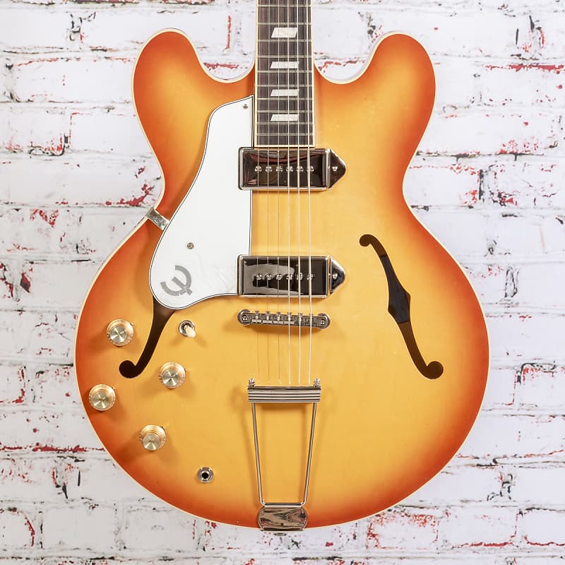 Epiphone - USA Casino - Left-Handed Semi-Hollow Electric Guitar - Royal Tan - w/ Hardshell Case image 1
