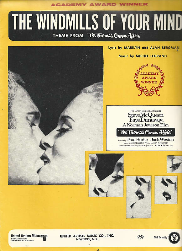 United Artists Music Co-Theme from "The Thomas Crown Affair" Sheet Music, 1968 image 1