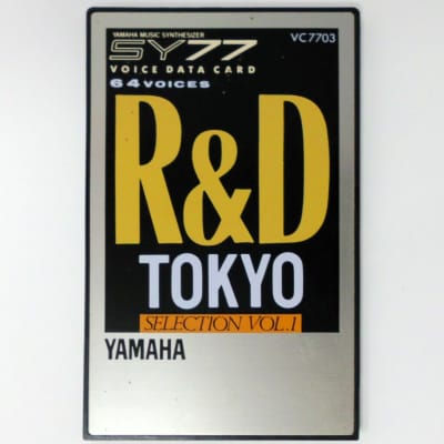 Yamaha SY77 TG77 R&D Tokyo PCM Data Rom Card For Yamaha SY77 and Yamaha TG77 1990