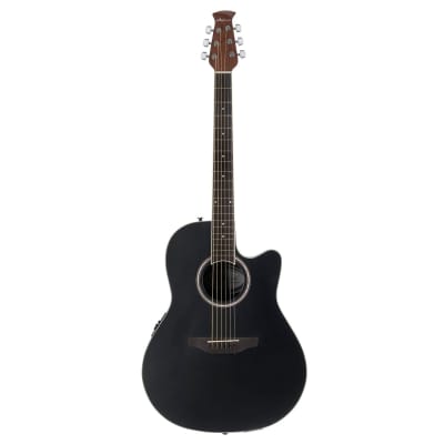 Ovation AB28-5S Standard Shallow Black Satin Acoustic Electric Guitar image 2