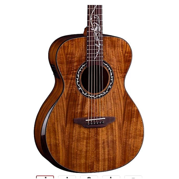 Luna Vineyard Koa Bevel Folk Acoustic-Electric Guitar Gloss Natural image 1