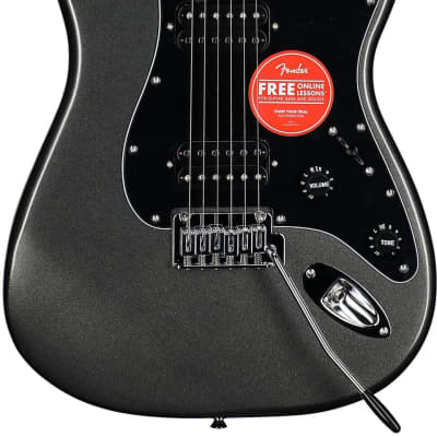 Squier Affinity Stratocaster HH Electric Guitar,  Laurel Fingerboard, Charcoal Frost image 3
