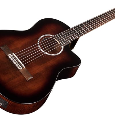 Cordoba Fusion 5 Sonata Burst Acoustic-Electric Cutaway Nylon String Guitar, Fusion Series image 5