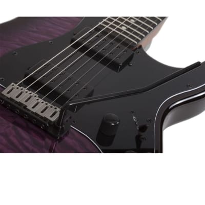 Schecter Traditional Pro Guitar Transparent Purple Burst image 3