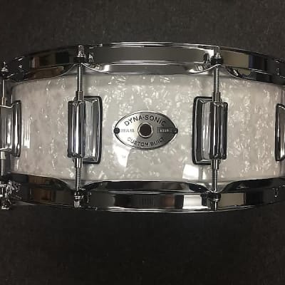 Rogers 5x14" Dyna-Sonic Custom Built Maple Snare Drum in White Marine Pearl w/ Beavertail Lugs image 1