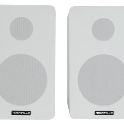 Rockville BluTube Amplifier Home Receiver+5.25" White Bookshelf Speakers+8" Sub image 4