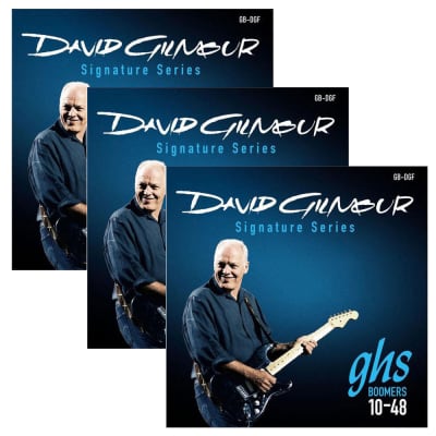 3-Pack! GHS David Gilmour Signature Blue Electric Guitar Strings 10-48 GB-DGF for sale