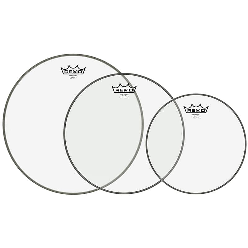Immagine Remo Emperor Clear Tom Drum Head Pack 12/13/16 - 1
