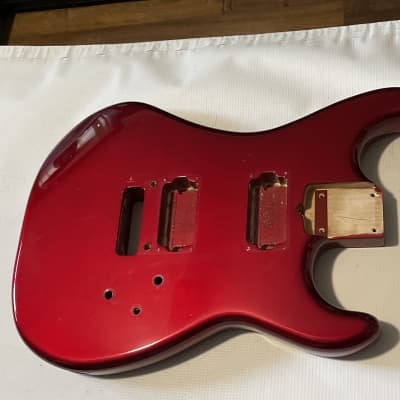 1980's Made in Japan Kramer Focus 2000 Candy Apple Red Guitar Body Floyd Ready image 2