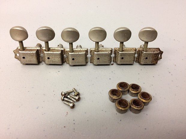 Fender Kluson Tuners Tuning Pegs 1964 1965 Stratocaster Telecaster  Jazzmaster Vintage Nickel