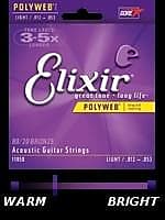 Elixir Acoustic Guitar Strings 80/20 Bronze with POLYWEB Coating image 1