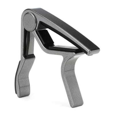 Dunlop 83CS Trigger Acoustic Curved Guitar Capo Smoked Chrome for sale