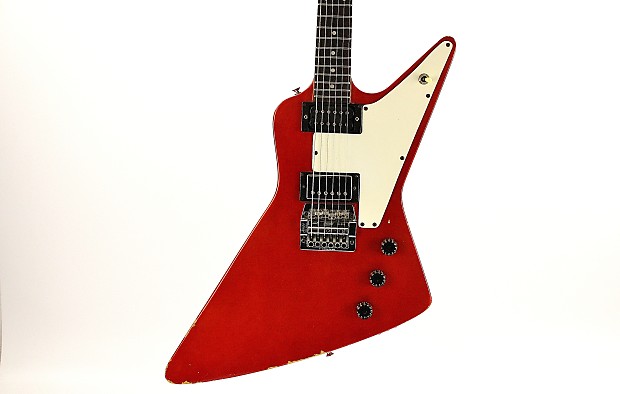 Hondo Revival Explorer Burnt Orange Electric Guitar