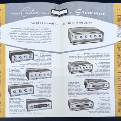 Grommes Precision High-Fidelity Catalog 1964 Tube Preamps Tuners Amplifiers image 2