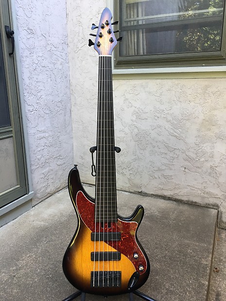 Aria Pro II Steve Bailey Fretless 6 string Bass Sunburst