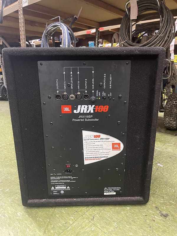JBL JRX118SP Self-Powered Single 18-inch 350 Watt Subwoofer, Dual Inputs, Built in crossover image 1