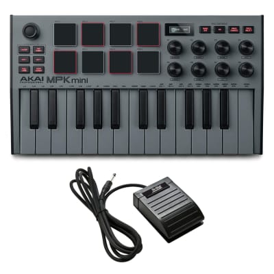 Akai MPK Mini MK3 White SE Keyboard Bundle with Sustain Pedal – Pixel Pro  Audio