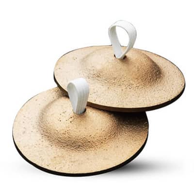 Zildjian P0773 FX Series Finger Cymbals Thin lower-pitched ring audible Natural Cast finish (Pair) image 1