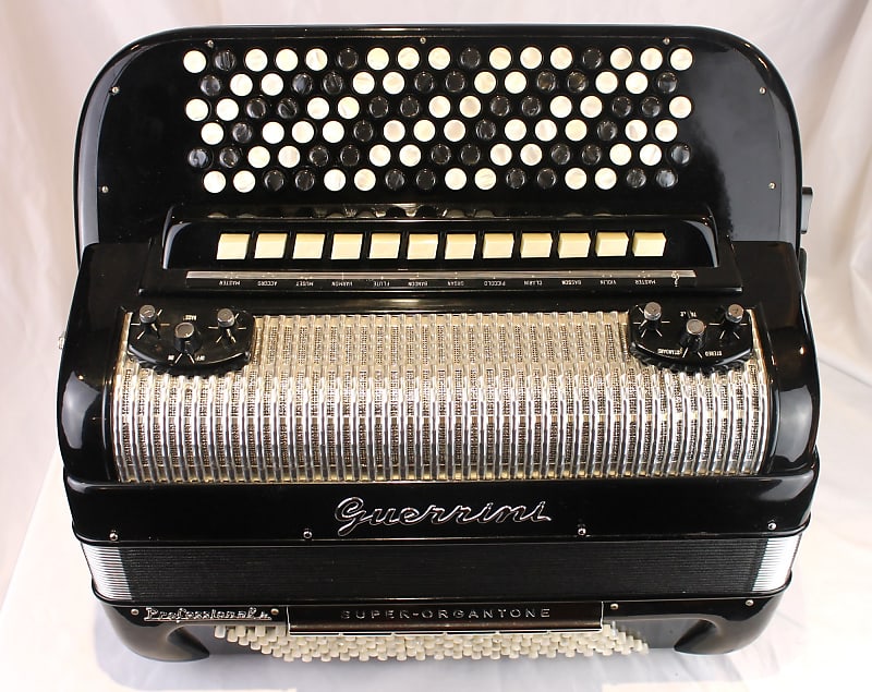 6560 - Black Guerrini Professional Super-Organtone 6 Row Chromatic
