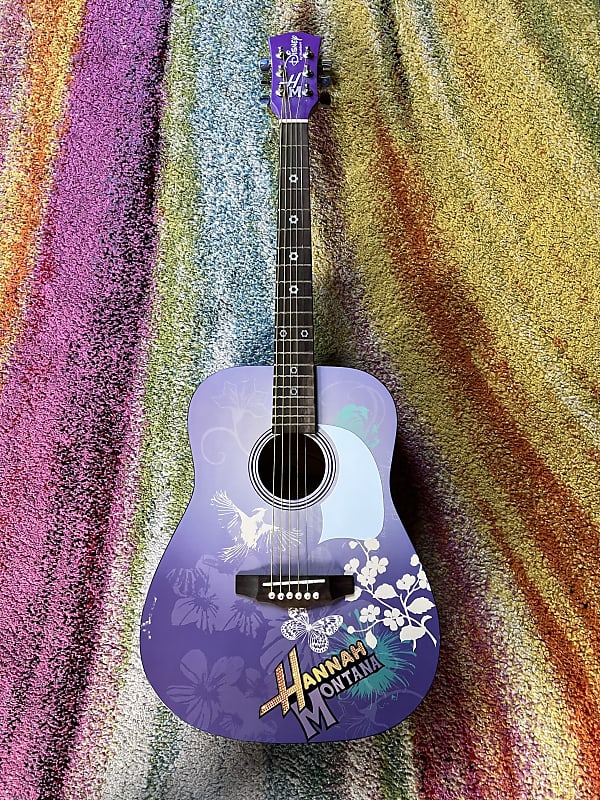 Washburn 3/4 sized Hannah Montana acoustic guitar purple image 1