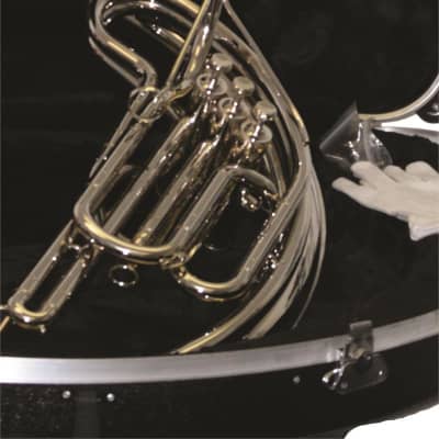 B - U.S.A. WSP-NK Sousaphone Tuba Nickel w/Deluxe Plush Line Durable Hard Case & White Gloves image 2