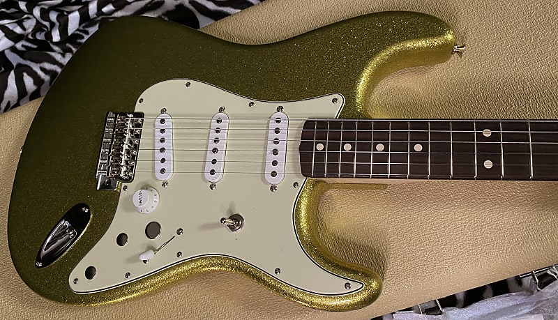 UNPLAYED! 2023 Fender Custom Shop Dick Dale Stratocaster - NOS - Chartreuse Sparkle - 7.9 lbs Authorized Dealer! SAVE BIG! - G01790 image 1