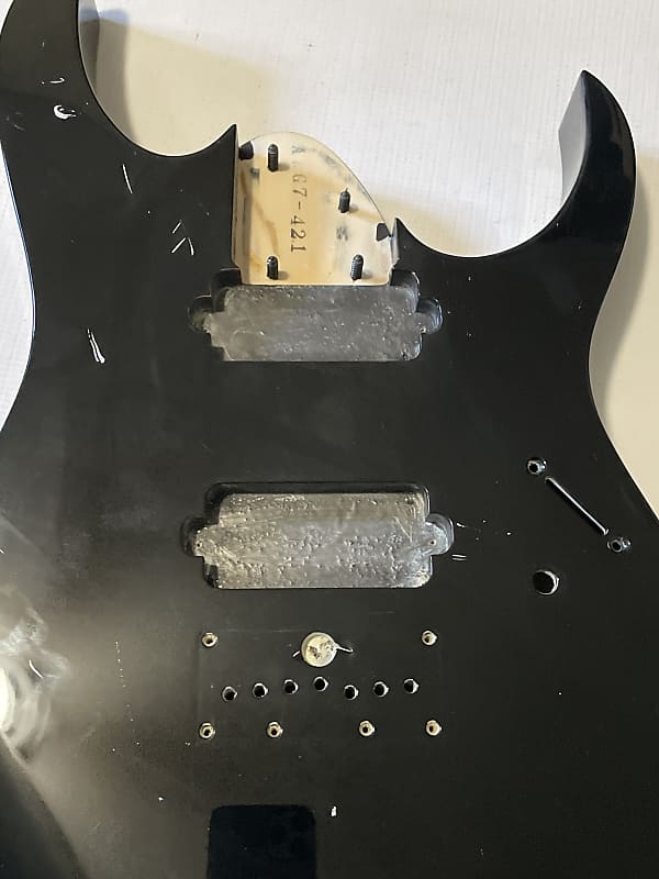 1999 Japan Fujigen Ibanez RG7421 7 String Black Guitar Body