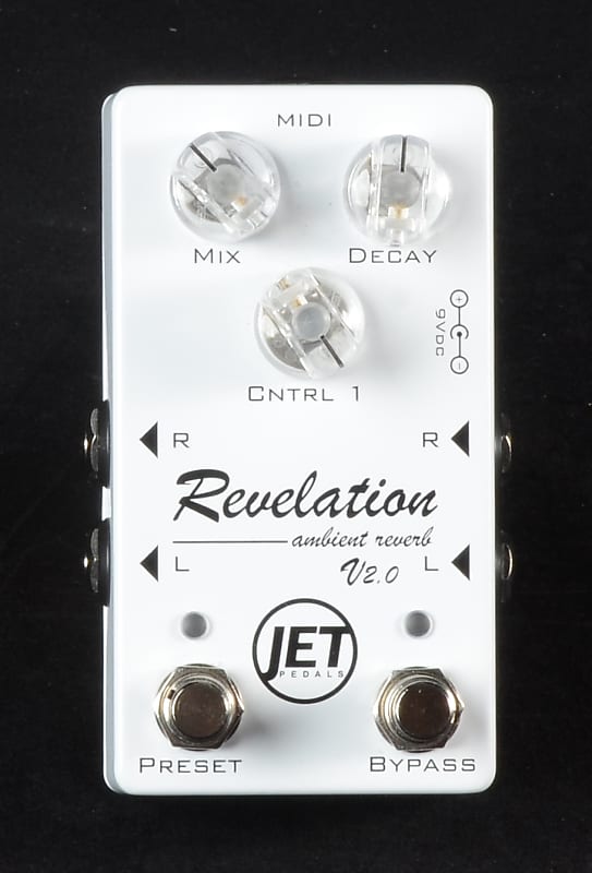 Jet Pedals Revelation Ambient Reverb V2.0 White Reverb