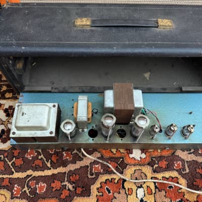 Vintage 1960s Carlsbro CS40-60 EL34 Valve Guitar Amplifier Head w/ Lay Down TFs image 12