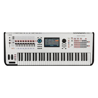 White Yamaha Montage 6, 61-Key Synthesizer - WITH Gator GigBag
