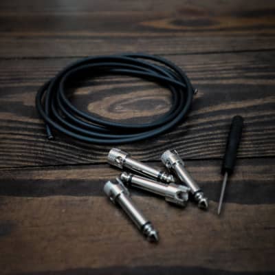 Lincoln LINKS SOLDERLESS / DIY Pedalboard Cable Kit - 16FT / 16 PLUGS / Black image 3