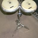Latin Percussion LP 7 1/4" + 8 5/8" Compact Bongo Pair with Mount & Stand Bongos