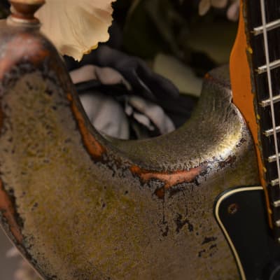 Fender Stratocaster HSS Heavy Relic Custom Silver Sparkle O Black image 25