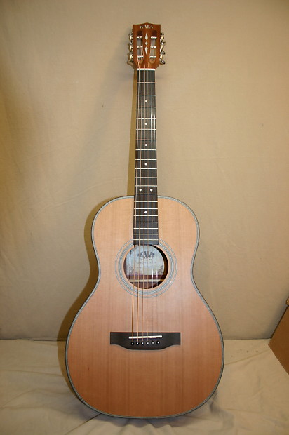 Kala Parlor guitar solid cedar top w/bag natural image 1