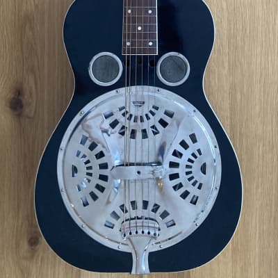 Prewar Wood 1930s Dobro Resonator Model 55 With Round Neck and Slide Conversion Nut for sale