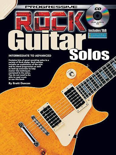 Learn How To Play Guitar - Rock Guitar Solos - TAB Tutor Music Book & CD - X- image 1